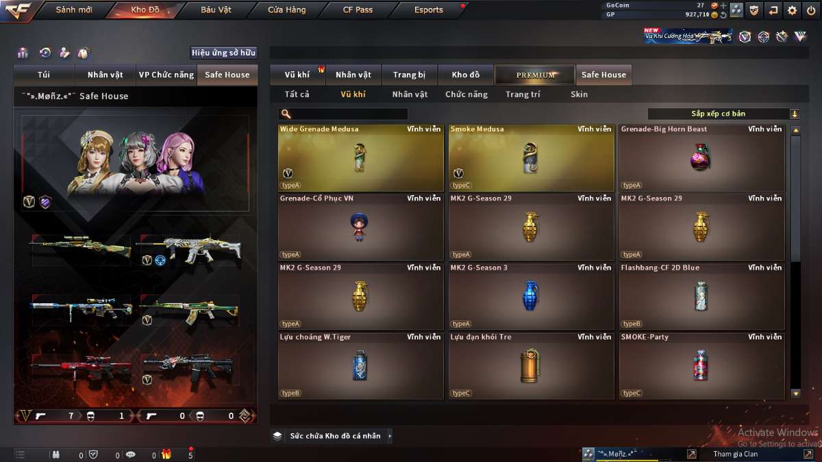 shop acc cf uy tin gia re